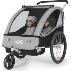 Tiggo VS 2-in-1 bērnu piekabe Velosipēdu piekabe ar bērnu ratiņu komplektu Jogger 50202