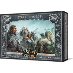 CMON A Song of Ice and Fire Tabletop Miniatures Game Stark Heroes III Box Set - Paplašini savas spējas ar ikoniskiem Stark varoņiem! Stratēģijas spēle pieaugušajiem, no 14 gadiem, 2+ spēlētājiem, 45-60 gadi