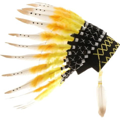 Harilla American Chief Indian Native Hat Feather Headdress Headdress Vīrieši Sievietes karnevālam