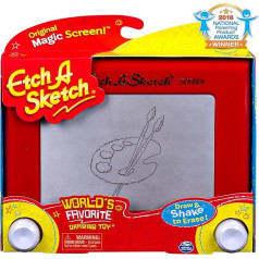 Etch A Sketch, klasiskā sarkanā zīmēšanas rotaļlieta ar burvju ekrānu vecumam no 3 gadiem