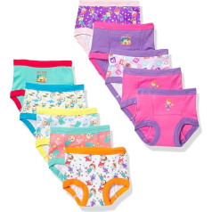 Coco Melon 10-PK mazuļu Potty Training bikses ar uzlīmēm un panākumu izsekošanas diagrammu 18M, 2T, 3T un 4T izmērā, 10 gab., Cocomelon Pink iepakojumā