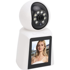 Goshyda video bērnu kamera, 1080P 3MP HD iekštelpu WiFi Pan Tilt Pet kamera, bērnu monitors, AI balss modinātājs, nakts redzamība, humanoīda kustības izsekošana, bērnam, mājdzīvniekam