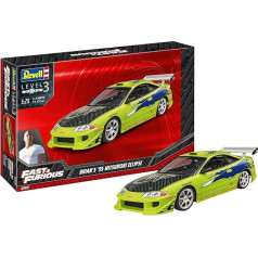 Revell 7691 RV Fast & Furious Brian's 1995 Mitsubishi Eclipse 1:25 Automašīnas modelis Celtniecības modelis, nekrāsots