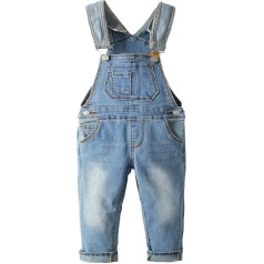 KIDSCOOL SPACE Bērnu meiteņu džinsa kombinezons, maziem bērniem Cute Jean Dungarees