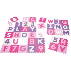 Playshoes Unisex Baby EVA Puzzle Mats 36-Piece Pastel 308746, 900 - Pink, 36 Pieces (Pack of 1)