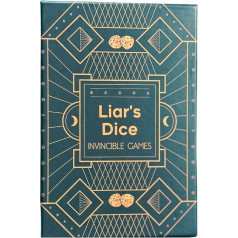 Oriģinālā kauliņu spēle Liars Dice - 6 kauliņu kauliņi un 6 kauliņi komplektā - ballīšu spēle Blūfēšanas spēle 2-6 spēlētājiem - Schocken Jule Meiern Mäxchen