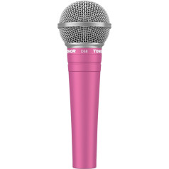 TONOR Dynamic Vocal Microphone with Built-in Pop Filter, XLR Microphone Handheld Microphone with Noise Reduction, 6.35 mm XLR Output for Vocals, Stage, Recording, Karaoke Machine, D58 Pink