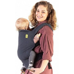 Boba Baby Carrier Classic krosene - mugursomas stila bērnu krosene - nēsā bērnu gan uz vēdera, gan muguras, piemērota mazuļiem no 3 kg līdz 20 kg (Organic Midnight)