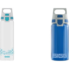 SIGG Total Clear ONE MyPlanet™ ūdens pudele (0,75 L) un bērnu dzeramā ūdens pudele - Viva One Blue - piemērota gāzētiem dzērieniem