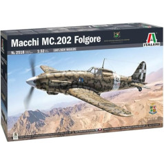 Italeri 2518 1:32 Macchi MC. 202 Celtniecības modeļu komplekts, Celtniecības modeļu stends, Amatniecība, Hobijs, Līmēšana, Plastmasas komplekts, Militārā lidmašīna, Militārā lidmašīna