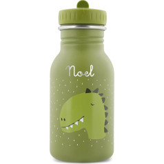 Trixie Baby bērnu dzeramā pudele 350 ml 500 ml nerūsējošā tērauda pudele ar personalizētu gravējumu (Dino, 350 ml)