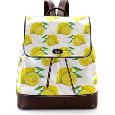 Personalizētas skolas somas Grāmatu somas pusaudžiem Summer Fruit Lemon Sewing Pattern, daudzkrāsains, 27 x 12,3 x 32 cm, mugursomas mugursomas, daudzkrāsains