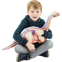 Sweety Toys 10851 Auduma dinozaurs 78 cm brūns apatosaurs - maldinoša ķirzaka