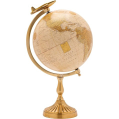 Widdop and Co Harvey Makin Zelta Pamatojoties Globe ar metāla statīvu 37cm x 19cm x 19cm Lietošana birojā galda mājas dekoru dāvana Vintage stila dāvana viņam tētis