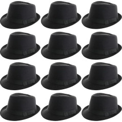 Trilby Adult Black Bow Fancy Dress kostīms 2 izmēri 23