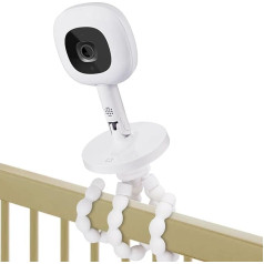 Elastīgs bērnu monitora turētājs, saderīgs ar Nanit Pro Smart Baby Monitor & Flex Stand Baby Monitor, statīva bērnu kameras turētājs, ideāls skata leņķis bez instrumentiem vai sienas bojājumiem