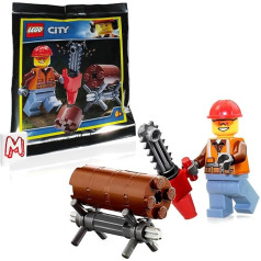 LEGO City MiniFigure Mežizstrādātājs (ar ķēdes zāģi un koka baļķi) 60181