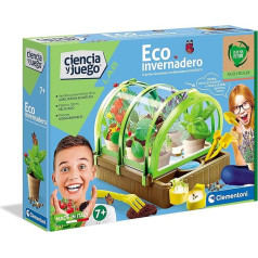 Clementoni - Eco siltumnīca, zinātniskā spēle botānikai, siltumnīca bērniem, rotaļlieta spāņu valodā no 8 gadiem (55423)