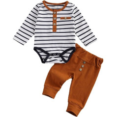 Xmiral Baby Boys Cartoon Bear Tops + Trousers Outfits Set Long Sleeve Shirt Trousers