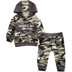 Geagodelia T-25683 2-Piece Baby Clothing Set Baby Boys Clothing Outfit Hoodie Top + Trousers/Shorts Newborn Toddlers Soft Baby Set