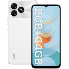 UMIDIGI G5A Mobilais tālrunis bez līguma 2024, Bez Simlock mobilie telefoni 8GB (4GB + 4GB) + 64GB (līdz 1TB), Mobilais tālrunis Android 13, Quad-Core 6.52 Inch HD + viedtālrunis bez līguma, 13MP + 5MP