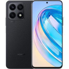 HONOR X8a 4G viedtālrunis 6GB 128GB bez malas ekrāns 6,7 collu trīskārša aizmugures kamera ar 100 MP aizmugures kameru, 4500 mAh akumulators, Supercharge, MediaTek Helio G88, Android 12 NFC - melns