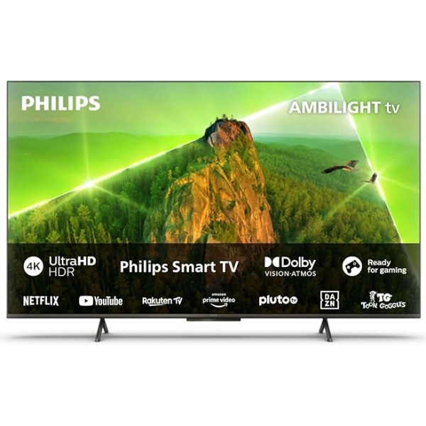 Philips Smart TV | 65PUS8108/12 | 164 cm (65 Zoll) 4K UHD LED Fernseher | 60 Hz | HDR | Dolby Vision | VRR | WiFi | Bluetooth