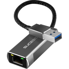 SUCESO USB uz 2.5G Gigabit Ethernet USB 3.0 uz RJ45 LAN Ethernet 2500/1000/100/10 Mbps tīkla adapteris Saderīgs ar klēpjdatoru, PC, MacBook Pro, Surface, Windows 11/10/8.1/8/7, Linux, MacOS utt.