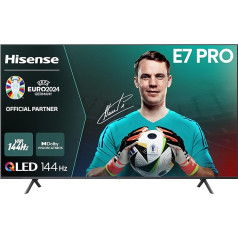 Hisense 85E7NQ Pro 215 cm (85 collu) televizors, 4K UHD, QLED, Smart TV, Total HDR, Dolby Vision IQ Atmos, 144 Hz (VRR), HDMI 2.1, Spēļu režīms PRO, Trīs uztvērēji, Iebūvēta Alexa, Tumši pelēks, [2024]