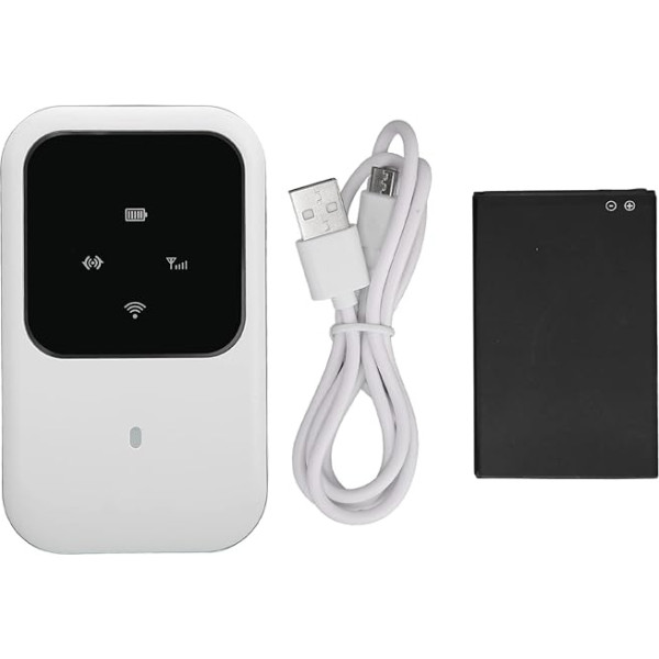 Pārnēsājams 4G WLAN maršrutētājs, H80 Pārnēsājams 4G WiFi, 150 Mbit/s lejupielādes mobilais Hotspot ar 2400 mAh akumulatoru, pievienojama karte, atbloķēts mobilais WLAN Hotspot ar LED displeju automašīnai ceļošanai ārā