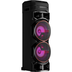 LG XBOOM RNC9 2-Way Sound System with 4 Speakers (Dolby Audio, Karaoke & DJ Functions, Lighting), Black [Model Year 2023]