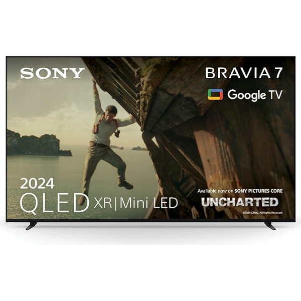 Sony BRAVIA 7 QLED (XR l Mini LED) 85 collu 4K HDR Google Smart TV (2024) | Spēļu funkcijas, IMAX Enhanced, Dolby Vision Atmos, Chromecast, AirPlay, 120 Hz 85XR70