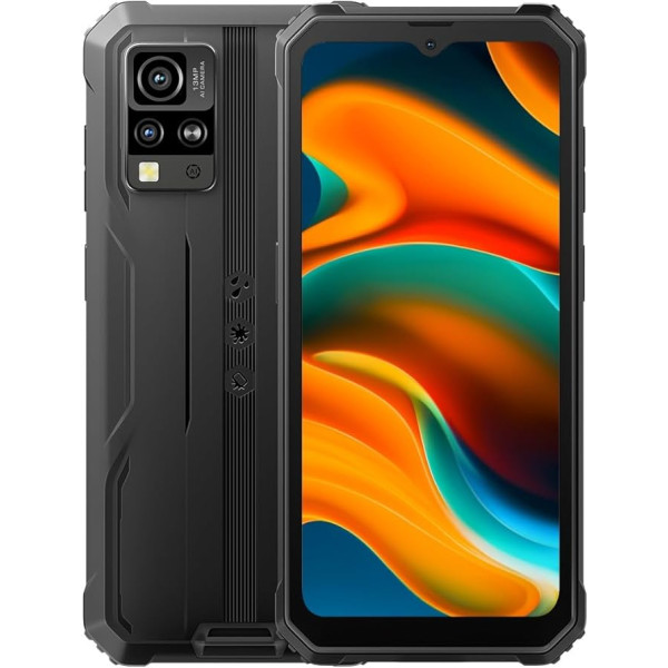 Blackview IP68 āra mobilais tālrunis bez līguma BV4800, 6GB + 64GB (1TB paplašinājums), 6,56 collu HD+ 120Hz, ArcSoft® 13MP + 5MP, Android 13 Dual SIM ūdensizturīgs viedtālrunis, pirkstu nospiedumi, GPS NFC,