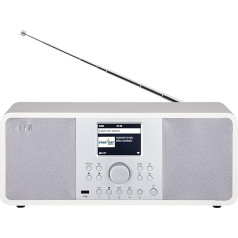 IMPERIAL DABMAN i205 - Interneta radio/DAB+ (2 × 15 W, straumēšanas pakalpojumi, Bluetooth, Web radio, FM radio, krāsu displejs, lietotņu vadība, modinātājs) - balts