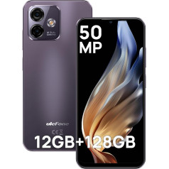 Ulefone Note 16 Pro Mobilais telefons bez līguma, 12GB + 128GB/256GB SD, 50MP kamera Octa Core viedtālrunis Android 13 6,52 collu displejs 4400mAh, 4G Dual SIM Mobilie telefoni Face ID/GPS/OTG/Purple