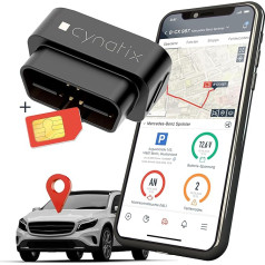 Cynatix GPS Tracker 1 gada pilns komplekts bez abonementa automašīnai, kravas automašīnai, furgonam, autofurgonam ar reāllaika izsekošanu Izsekošana reālajā laikā ar SIM karti