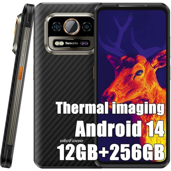 Ulefone Armor 25T Āra mobilie telefoni 2024, MTK G99 12GB+256GB+2TB Āra viedtālrunis, 64MP + termokamera, 6500mAh 33W, 6,78