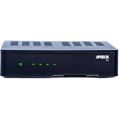 Apebox S2 Full HD satelīta uztvērējs (1080p, HDTV, H.265, 1x DVB-S2, 2x USB 2.0, HD-Out, LAN, Karšu lasītājs, YouTube, DLNA, Mobilā lietotne) Melns