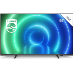 Philips 55PUS7506/12 55 Zoll (139 cm) Fernseher 4K LED televizors | UHD un HDR10+ | Dolby Vision un Dolby Atmos | SAPHI