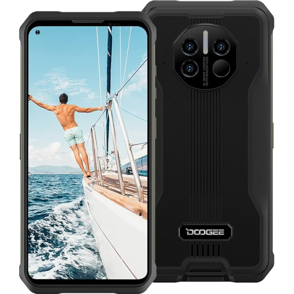 DOOGEE V10 5G viedtālrunis bez līguma, 48MP + 16MP kamera, 8500mAh akumulators, 6,39 collas, MediaTek Dimensity 700, 8GB + 128GB, Android 11 Ūdensizturīgs IP68, QI bezvadu uzlāde NFC FM