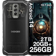 DOOGEE Blade10 Ultra 2024 Mobilais tālrunis Izturīgs pret triecieniem Android 14 20GB+256GB/TF2TB 6,56