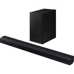 SAMSUNG Soundbar HW-C430/ZF - bezvadu zemfrekvences skaļrunis, Dolby Digital 2.1, spēļu režīms, Bluetooth 4.2 ieslēgšana un viena tālvadības pults