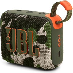 JBL Go 4 in Camouflage - pārnēsājams Bluetooth skaļruņu skaļruņu skaļruņu skaļruņu kaste ar profesionālu skaņu, dziļiem basiem un atskaņošanas laika palielināšanas funkciju - ūdens un putekļu izturīgs - 7 h darbības laiks