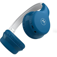 Motorola Sound Moto JR300 Bluetooth austiņas bērniem ar skaļuma ierobežojumu un audio sadalītāju - zilas/pelēkas krāsas