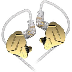 keephifi KZ ZSN Pro X IEM austiņas, 1BA + 1DD hibrīda austiņas, trokšņu slāpēšana, ideāli piemērotas, 3,5 mm Jack austiņas, datoram (zelta, bez mikrofona)