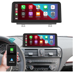 Ninetom 10,25 collu autoradio skārienekrāns 2008-2012 BMW 1. sērijas E81/E82/E87/E88 ar CIC sistēmu, atbalsta Apple CarPlay/Android Auto/Mirrorlink/Navigāciju, modernizēta auto stereo sistēma