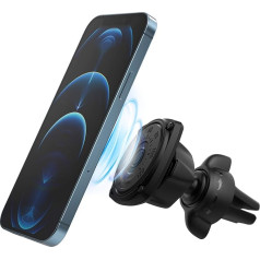 Ringke Power Clip Car Mount Handyhalterung Kfz Magnet Lüftungshalterung - Doppel Beule Technologie 360 Grad Drehung Magnet für Armaturenbrett Lüftungsschlitz [2 in 1] Für iPhone, Samsung, LG, GPS Usw.