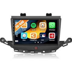 2G + 64G CAMECHO Android 13 auto radio priekš Opel Astra K/Buick Verano GS 2016-2019 ar navigācijas sistēmu Carplay Android Car, 9 collu Double DIN auto radio ar Bluetooth RDS FM WiFi Mirror Link