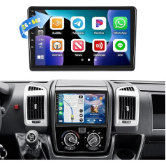 2G + 64G CAMECHO Android 13 auto radio Fiat Ducato/Peugeot Boxer/Citroen Jumper ar navigācijas sistēmu Carplay Android Car, 9 collu Double DIN auto radio ar skārienjūtīgu displeju un Bluetooth Mirror Link RDS