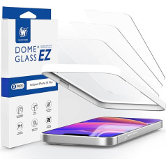 Dome Glass [Whitestone EZ] iPhone 14 Plus sērijas ekrāna aizsargstikls Rūdīta EZ stikla ekrāna aizsargstikls, 3 iepakojumi (6,7 collas)